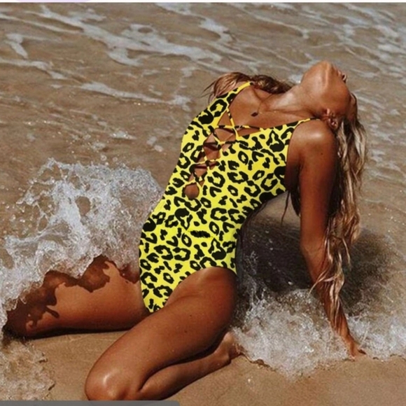 One piece swim suit leopard print,model 2021 - Picture 2 of 4
